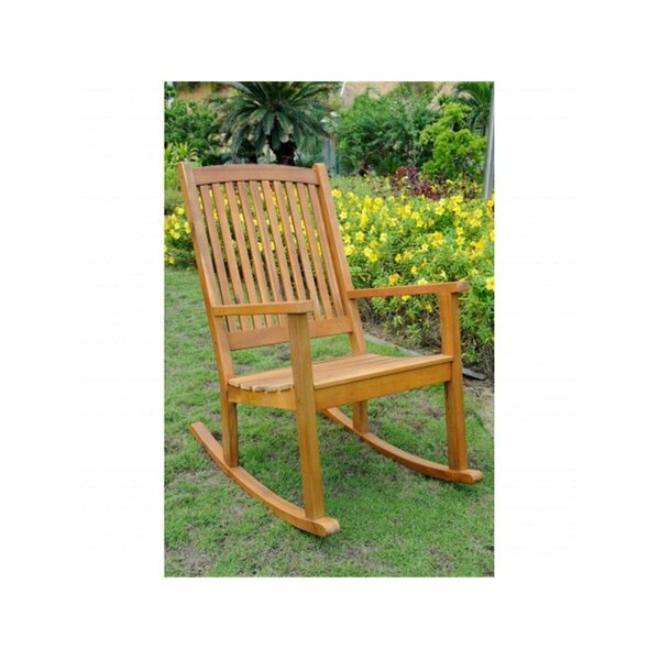 International Caravan Acacia Rocking Chair, Rustic Brown - Large TT-RO-03-STN